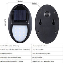 Load image into Gallery viewer, 10 LED Automatically Turns On Waterproof  Solar Power Wall Light Garden Lighting