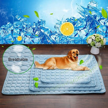 Load image into Gallery viewer, Pet Dog Cat Sleeping Pad Cool Mattress Cushion Ice Silk Pet Cooling Mat