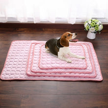 Load image into Gallery viewer, Pet Dog Cat Sleeping Pad Cool Mattress Cushion Ice Silk Pet Cooling Mat