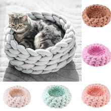 Load image into Gallery viewer, DIY Handmade Knitted Crude Wool Weaving Pet Nest Dog Cat Bed