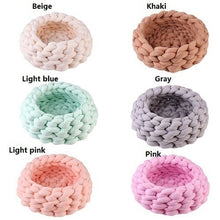 Load image into Gallery viewer, DIY Handmade Knitted Crude Wool Weaving Pet Nest Dog Cat Bed