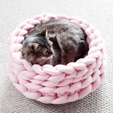Load image into Gallery viewer, DIY Handmade Knitted Crude Wool Weaving Pet Nest Dog Cat Bed