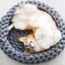Load image into Gallery viewer, DIY Handmade Knitted Crude Wool Weaving Pet Nest Dog Cat Bed