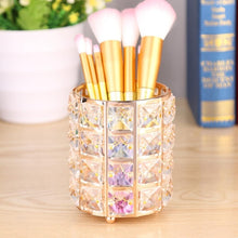 Load image into Gallery viewer, Glitter Metal Makeup Brush Storage Holder Cosmetic Crystal Organizer