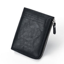 Load image into Gallery viewer, RFID Protection PU Leather Wallets for Men With Zipper Coin Purse Card Holder Casual Cash Wallet