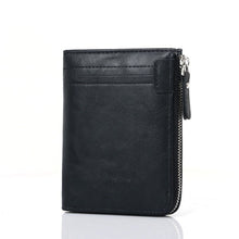 Load image into Gallery viewer, RFID Protection PU Leather Wallets for Men With Zipper Coin Purse Card Holder Casual Cash Wallet