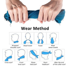 Load image into Gallery viewer, 100*30cm Cooling Towel Fitness Yoga Towels for Travel Camping Golf Football &Outdoor Sports