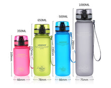 Load image into Gallery viewer, 350ML/500ML/650ML/1L Sport Water Bottle Suitable for Men Women Outdoor Travel Portable Leakproof Tritan Plastic Drink Bottle
