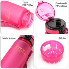 Load image into Gallery viewer, 350ML/500ML/650ML/1L Sport Water Bottle Suitable for Men Women Outdoor Travel Portable Leakproof Tritan Plastic Drink Bottle