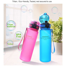 Load image into Gallery viewer, 350ML/500ML/650ML/1L Sport Water Bottle Suitable for Men Women Outdoor Travel Portable Leakproof Tritan Plastic Drink Bottle