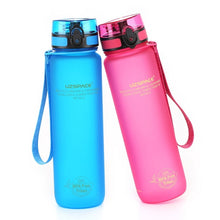 Load image into Gallery viewer, 350ML/500ML/650ML/1L Sport Water Bottle Suitable for Men Women Outdoor Travel Portable Leakproof Tritan Plastic Drink Bottle