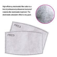 Load image into Gallery viewer, 10Pcs/20 Pcs/50 Pcs 5 Layers Face Mask Filter PM2.5 Filter Activated Carbon Breathing Filters