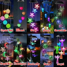Load image into Gallery viewer, 10 Style LED Solar Lights Wind Chimes Color Changing Waterproof Outdoor String Lights