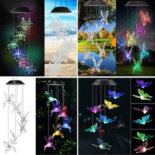 Load image into Gallery viewer, 10 Style LED Solar Lights Wind Chimes Color Changing Waterproof Outdoor String Lights