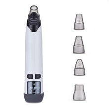 Load image into Gallery viewer, Rechargeable Electric Vacuum Blackhead Remover Cleanser with 4 Replaceable Heads