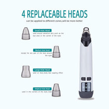 Load image into Gallery viewer, Rechargeable Electric Vacuum Blackhead Remover Cleanser with 4 Replaceable Heads