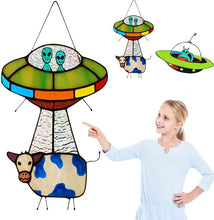 Load image into Gallery viewer, UFO Alien Cow Painted Acrylic Ornaments Window Home Decoration