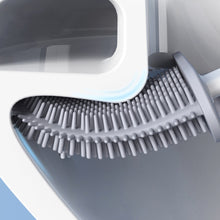 Load image into Gallery viewer, Silicone Toilet Brush Long Handle Soft Rubber Cleaning Base Set