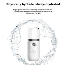 Load image into Gallery viewer, USB Mini Nano Mist Sprayer Cooler Facial Steamer Skin Care