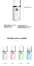 Load image into Gallery viewer, USB Mini Nano Mist Sprayer Cooler Facial Steamer Skin Care