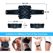 Load image into Gallery viewer, Abdominal Muscle Stimulator EMS Abs Electrostimulation Home Gym Trainer Muscles Toner Exercise Fitness Equipment USB Charged