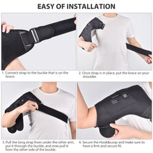 Load image into Gallery viewer, Heated Shoulder Wrap Adjustable Heating Shoulder Support Brace