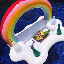 Load image into Gallery viewer, Summer Party Bucket Rainbow Cloud Cup Holder Inflatable Pool Float Beer Drinking Cooler Table Bar Tray Beach Swimming Ring