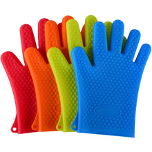 Load image into Gallery viewer, Silicone Oven Kitchen Glove Heat Resistant Thick Cooking BBQ Grill Glove