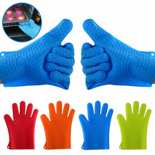 Load image into Gallery viewer, Silicone Oven Kitchen Glove Heat Resistant Thick Cooking BBQ Grill Glove