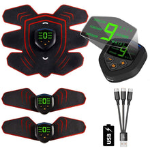 Load image into Gallery viewer, EMS Muscle Electro Stimulator Abdominal Muscle Toner Abs Trainer with LCD Display USB Rechargeable Fitness Training Gear Ab Belt