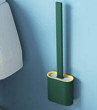 Load image into Gallery viewer, Silicone Toilet Brush Long Handle Soft Rubber Cleaning Base Set