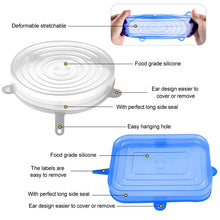Load image into Gallery viewer, Reusable Food Silicone Covers Wrap Stretch Lids Food Storage Lid