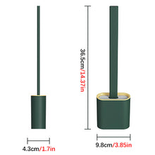 Load image into Gallery viewer, Silicone Toilet Brush Long Handle Soft Rubber Cleaning Base Set