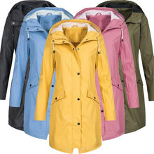 Load image into Gallery viewer, Women's Waterproof RainCoat Jacket Hooded Outdoor Coats