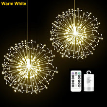 Load image into Gallery viewer, 100/200 LED 8 Modes Dimmable Dandelion Firework Copper Lights