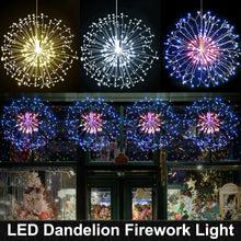 Load image into Gallery viewer, 100/200 LED 8 Modes Dimmable Dandelion Firework Copper Lights