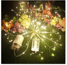Load image into Gallery viewer, 100/200 LED 8 Modes Dimmable Dandelion Firework Copper Lights