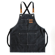 Load image into Gallery viewer, Thickened canvas Jean apron stain-resistant barista Kitchen restaurant work haircut apron