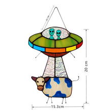 Load image into Gallery viewer, UFO Alien Cow Painted Acrylic Ornaments Window Home Decoration