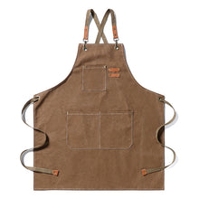 Load image into Gallery viewer, Thickened canvas Jean apron stain-resistant barista Kitchen restaurant work haircut apron