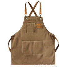 Load image into Gallery viewer, Thickened canvas Jean apron stain-resistant barista Kitchen restaurant work haircut apron