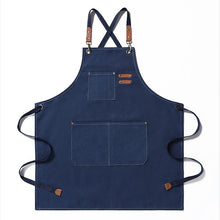 Load image into Gallery viewer, Thickened canvas Jean apron stain-resistant barista Kitchen restaurant work haircut apron