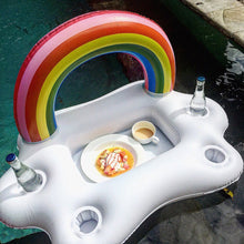 Load image into Gallery viewer, Summer Party Bucket Rainbow Cloud Cup Holder Inflatable Pool Float Beer Drinking Cooler Table Bar Tray Beach Swimming Ring