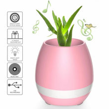 Load image into Gallery viewer, Smart Music Touch Flower Pot LED USB Stereo Bluetooth Speaker