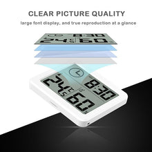 Load image into Gallery viewer, Ultra-thin Digital Temperature Humidity Table Clock Automatic Monitoring Large LCD Screen Desk Clock
