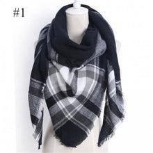 Load image into Gallery viewer, Womens Warm Check Neck Scarf Shawl