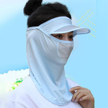 Load image into Gallery viewer, Women Wide Brim Breathable Icy Full Face Covering UV Protection Face Cover