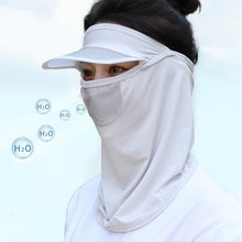 Load image into Gallery viewer, Women Wide Brim Breathable Icy Full Face Covering UV Protection Face Cover