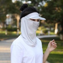 Load image into Gallery viewer, Women Wide Brim Breathable Icy Full Face Covering UV Protection Face Cover