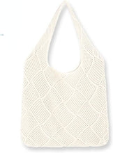 Load image into Gallery viewer, Women Crochet Mesh Beach Tote Bag Summer Aesthetic Knit Bag